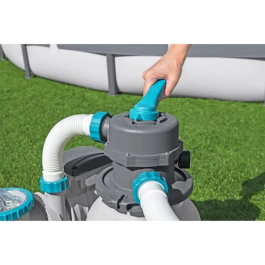 Bestway BES6941607361320 Bomba de filtración de arena para piscinas hasta 42 m³ con prefiltro 6.056 L/h