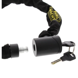 Burg Wachter Candado de Cadena para Bicicleta 580 90 Negro Acero 6mm Textil Alta Resistencia 2 Llaves