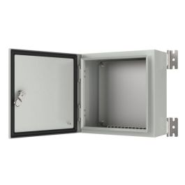 Lanview Caja de pared IP65 con placa de montaje, 300x300x150mm, Blanca, Resistente al agua y polvo