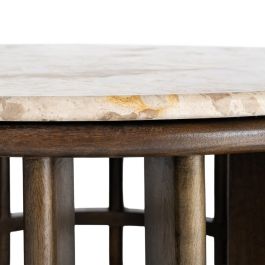 Mesa Centro Madera-Mármol Salón 90 X 90 X 42 cm