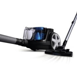 Aspirador Philips FC9331/09 sin bolsa, tipo bidón, con 900W de potencia y 1.5L de capacidad. Diseño Negro y Azul Intenso.