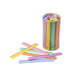 Faibo Regla Plástico 16 cm Bote 100 Unidades Colores Surtidos