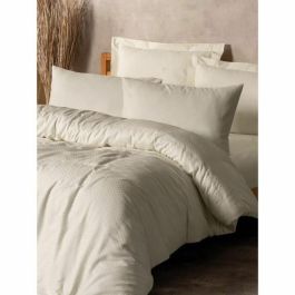 Juego de cama 1 funda nórdica 220x240 cm + 2 fundas almohada 60x60 cm 100% algodón Crema ASI8684282420873