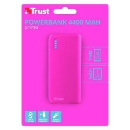 BATERÍA EXTERNA TRUST PRIMO POWERBANK 4400 NEÓN PINK - 4400MAH - 5W/1A - FUNCIÓN LINTERNA - CABLE MICROUSB - UNIVERSAL