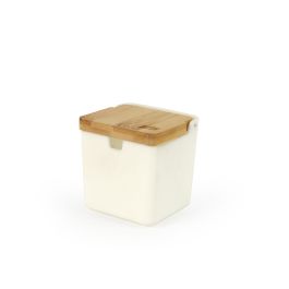Inde Dispensador de Azúcar y Sal con Tapa de Bambú - 7,9 x 8,4 x 7,9 cm (24 Unidades)
