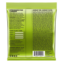 ERNIEBALL Juego Eléctrica Paradigm Slinky 10-46 - Cuerdas de Guitarra Eléctrica Resistentes y Duraderas