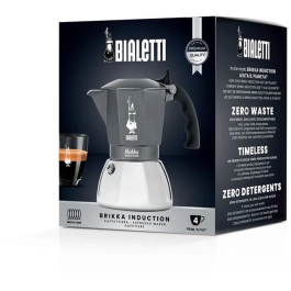 Bialetti Brikka Cafetera Italiana para Inducción, 4 Tazas