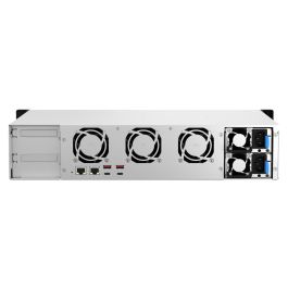 QNAP TS-873AU-RP Bastidor (2U) Gris - NAS con procesador AMD, 64GB RAM, 8 bahías 3.5"