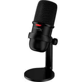 HyperX SoloCast Micrófono USB Condensador, Patrón Cardioide, Sensor Tap-to-Mute, para Streamers y Creadores, Negro