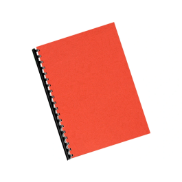 Q-connect Tapa Encuadernacion Carton Simil Piel Roja DIN A4 250 gr Caja 100 Unidades