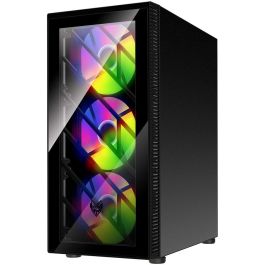 FSP Midi Tower CMT192 RGB Negro ATX, Micro ATX, Mini-ITX, SPCC, Vidrio Templado, Multi Color Iluminación