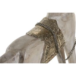 DKD Home Decor Figura Colonial de Caballo de Mango y Metal Natural Plateado 10 x 60 x 53 cm