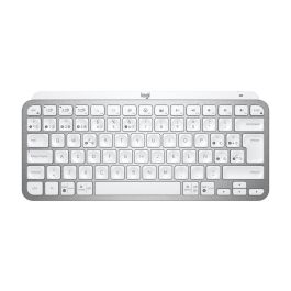 Logitech MX Keys Mini Teclado Inalámbrico Gris Pálido - Teclas Esféricas Cóncavas, Retroiluminación Inteligente, Bluetooth