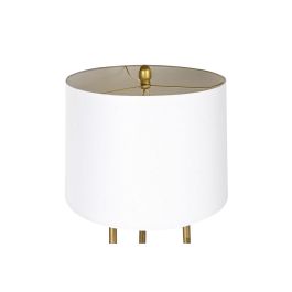 DKD Home Decor Lámpara de Pie Moderna con Estantería, Materiales Metal y MDF, Acabados en Dorado y Blanco, Dimensiones 41x156x41 cm DKD Home Decor Lámpara de Pie Moderna con Estantería, Materiales Metal y MDF, Acabados en Dorado y Blanco, Dimensiones 41x156x41 cm