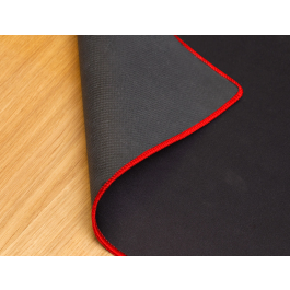 Q-connect Alfombrilla XXL Negra con Borde Rojo para Ratón 900x400 mm