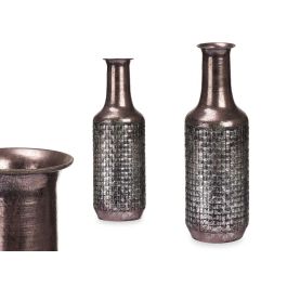 Jarrón Relieve Alto Plata Envejecido Giftdecor 14x46x14 cm - Metal (4 Unidades) Precio: 55.50000049. SKU: B1DNB89A97