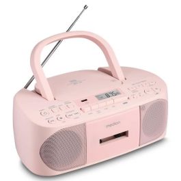 Medion AAAQL64901 Radio CD K7 FM portátil con 2x3W RMS de potencia, color rosa