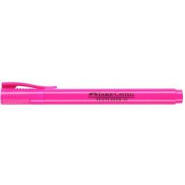 FABER-CASTELL Textliner 38 Marcador Textmarker Rosa Punta Cónica Fino/Extragrueso con Clip y Secado Rápido