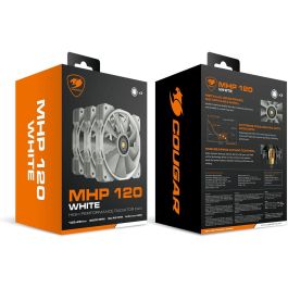 COUGAR 3MMHP12W3.0001 Ventilador de Carcasa 120mm MHP 120 Blanco, Refrigerador de Aire, 3 Unidades para PC Gaming