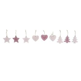 Decoracion Colgante Navidad Fantasia DKD Home Decor Rosa Palo Rosa 1 x 6.5 x 6.5 cm Set de 9 (3 Unidades) Decoracion Colgante Navidad Fantasia DKD Home Decor Rosa Palo Rosa 1 x 6.5 x 6.5 cm Set de 9 (3 Unidades)