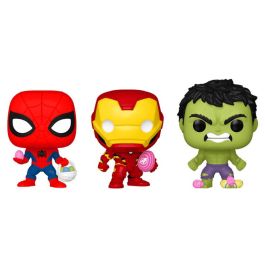 FUNKO Blister 3 figuras Pocket POP Marvel Spiderman Hulk Iron Man Pascua