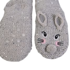 Sensly Calcetines Sherpa Animal Kawaii Antideslizantes para Casa Tallas 30-38