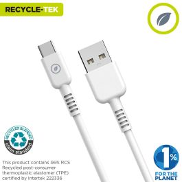 muvit for change cable USB a Tipo C 3A/27W 0.2m blanco