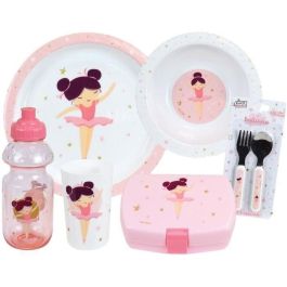 Fun House 006364 Juego de Vajilla Infantil Bailarina 6 Piezas Reutilizable: Vaso, 2 Platos, Cubiertos, Botella y Caja Snacks Precio: 28.49999999. SKU: B15JVXA4EP