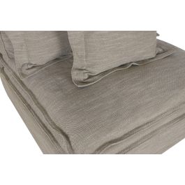 DKD Home Decor Módulo Central Sofá Horeca de Poliéster Color Arena 120 x 95 x 102 cm