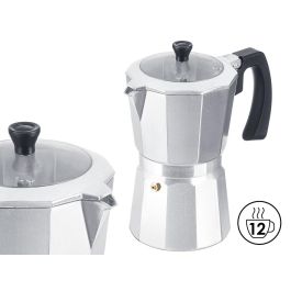 Kinvara Cafetera Aluminio 12 Tazas Tapa Transparente Plata, Negro 19x24x12 cm (Set de 6) Precio: 73.89000036. SKU: B1HKYC8JLC