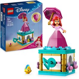 LEGO 43259 Disney Princess Ariel Bailarina - Set de Construcción La Sirenita con Vestido Diamante y Base Giratoria para Niños +5 Años