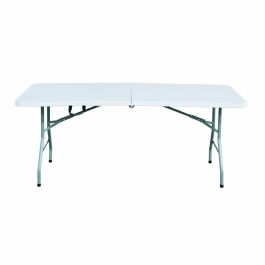 Marbueno Mesa Plegable Resina Blanco 180X70X74 cm Catering, Playa y Camping 10529