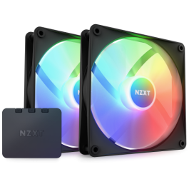 NZXT F140 RGB Core Ventilador 14 cm Negro RF-C14DF-B1 con RGB, 2 piezas