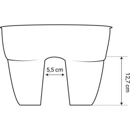 Cavaliere Osaka Jardiniere 19,5 L - EDA - Rojo burdeos - para balcones y barandillas