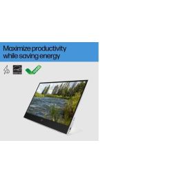 HP E14 G4 Monitor Portátil - Pantalla Brillante para Trabajar en Cualquier Lugar, Conexión USB-C