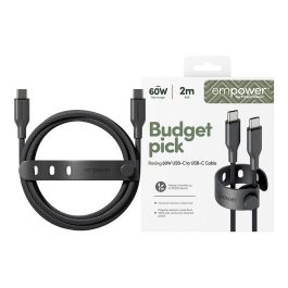 PanzerGlass empower by Racing Cable USB-C a USB-C 60W, 2 metros, USB 2.0, Color Negro Space Black