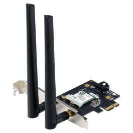 Asus 90IG07I0-ME0B10 Adaptador WiFi 6E PCIe Inalámbrico con Bluetooth 5.2, 2402 Mbit/s Tribanda