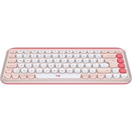 Logitech POP ICON KEYS - ROSE (US) Teclado Inalámbrico Bluetooth Mini QWERTY Rosa, Multidispositivo para Windows/Mac/Android