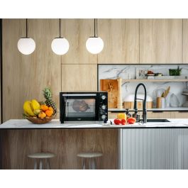 Adler ad 6026 Horno Eléctrico con Convección y Asador, 1800W, 48L, Acero Inoxidable, 90-230°C, Temporizador 60 min
