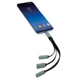 LogiLink UA0315 Hub USB 3.1 Type-C de 3 Puertos, Velocidad 5000 Mbit/s, Negro y Gris