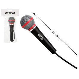 Micrófono de Atrezo Negro 29cm con Detalles Rojos y Gris Metalizado para Disfraces, Fiestas Temáticas o Karaoke Precio: 1.49999949. SKU: B1EWZW9WHK