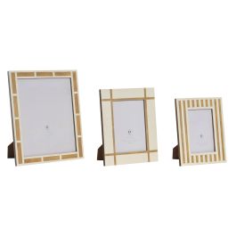 Marco Foto Glam DKD Home Decor Blanco Natural 1.8 x 29 x 24 cm Set de 3 Precio: 42.50000007. SKU: B128LZLWP5