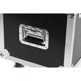 ALGAMLIGHT Flight Case para 2 Blinder 400 CW WWA con Ruedas y Compartimento para Accesorios