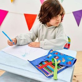 Cerdá Estuche Portatodo Accesorios Capitán América Avengers Azul, para Material Escolar, Niños 3-12 Años