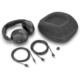 Poly Voyager Surround 80 UC Auriculares Inalámbricos Bluetooth USB-C Diadema Supraaural Negro para Música y Uso Diario