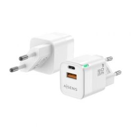 Aisens Cargador GaN 30W USB-C PD3.0 QC4.0 y USB-A QC3.0, Blanco - Carga rápida y eficiente para portátiles, móviles, cámaras y tablets Aisens Cargador GaN 30W USB-C PD3.0 QC4.0 y USB-A QC3.0, Blanco - Carga rápida y eficiente para portátiles, móviles, cámaras y tablets