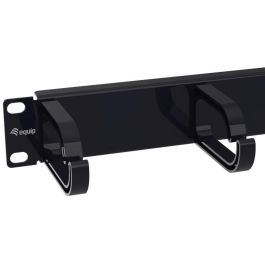 EQUIP Pasacables 10" 1U con 3 Anillos de Plástico Negro para Armario Rack