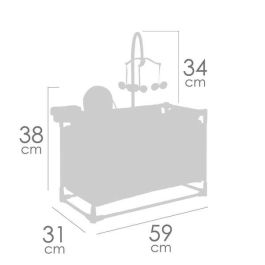 Decuevas Armario cambiador plegable con accesorios para muñecas de hasta 42 cm Decuevas Armario cambiador plegable con accesorios para muñecas de hasta 42 cm