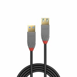 Lindy Cable de Extensión USB 3.2 Tipo A a Tipo A 0.5m 5Gbps Anthra Line Profesional con Contactos Dorados y Apantallamiento