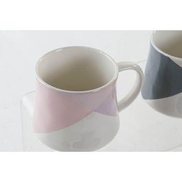 DKD Home Decor Mug Taza Moderna de Gres 385ml Colores Surtidos Apta Microondas y Lavavajillas - Pack de 12 Unidades
